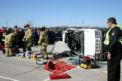 Past SADD mock car crash event outside